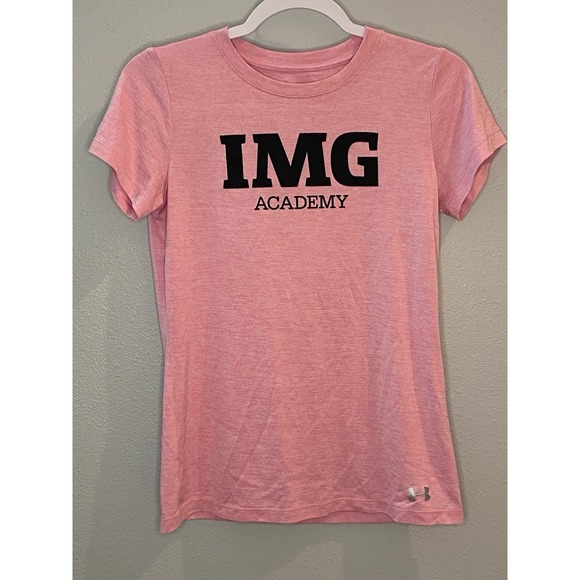 Under Armour IMG Academy Pink, Graphic, Short Sleeve Loose Shirt- Women's Sz XS - Picture 1 of 14